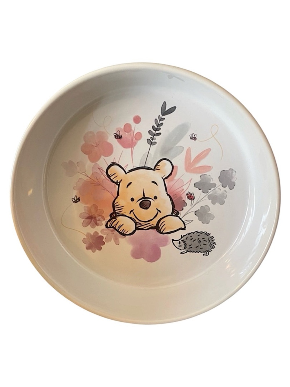 8” Winnie the Pooh Wild Flowers Field Round Casserole Baking Serving Dish